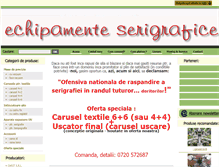 Tablet Screenshot of echipamenteserigrafice.ro